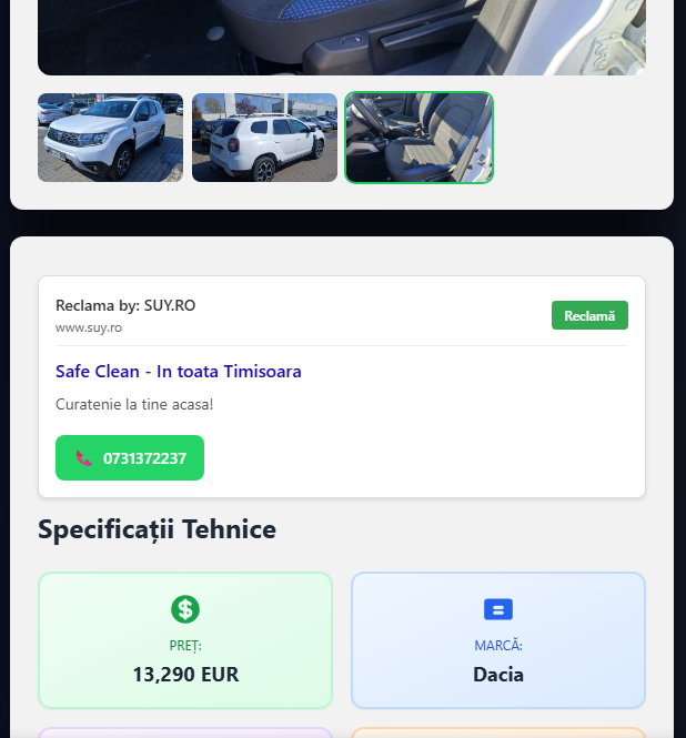 Reclama cu redirect telefon